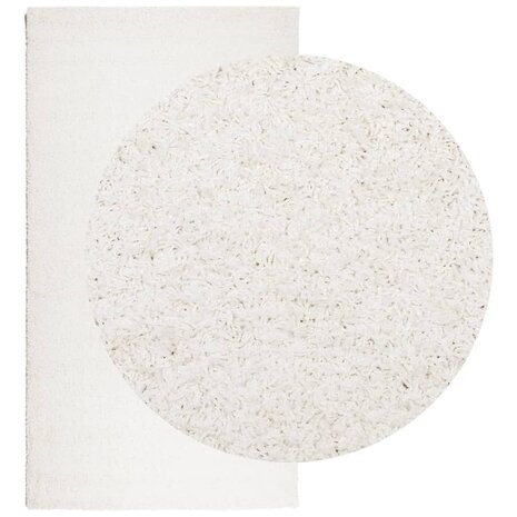 Vloerkleed PAMPLONA shaggy hoogpolig modern 60x110 cm crème 3