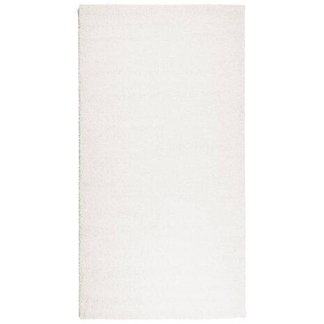 Vloerkleed PAMPLONA shaggy hoogpolig modern 80x150 cm crème 2