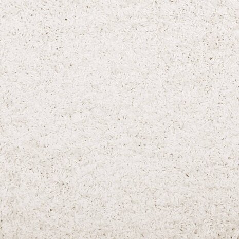 Vloerkleed PAMPLONA shaggy hoogpolig modern Ø 80 cm crèmekleur 9
