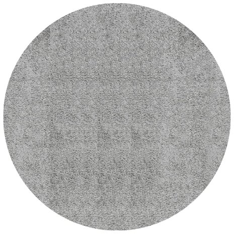 Vloerkleed PAMPLONA shaggy hoogpolig modern Ø 80 cm grijs 2