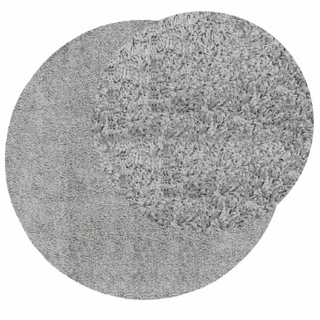 Vloerkleed PAMPLONA shaggy hoogpolig modern Ø 80 cm grijs 3