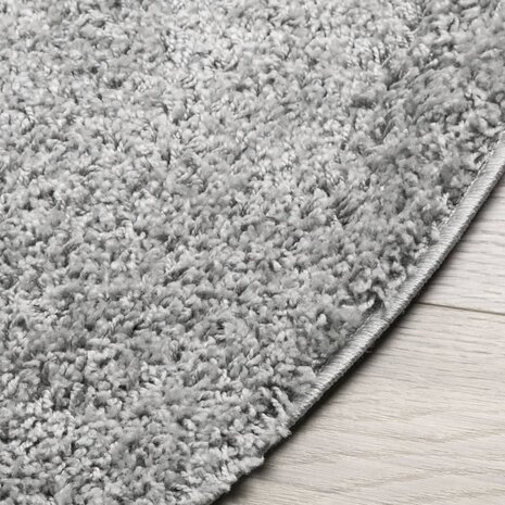Vloerkleed PAMPLONA shaggy hoogpolig modern Ø 80 cm grijs 4