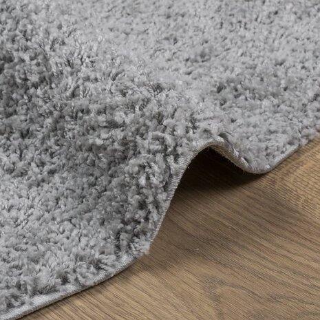Vloerkleed PAMPLONA shaggy hoogpolig modern Ø 80 cm grijs 6