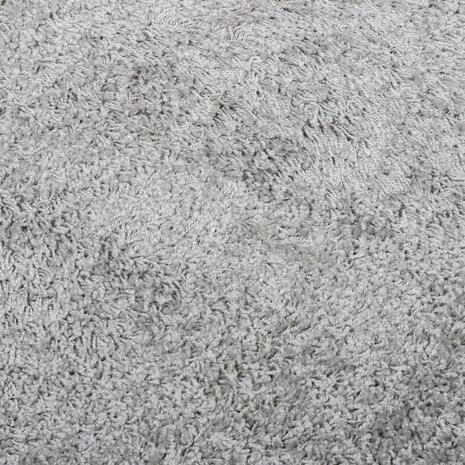 Vloerkleed PAMPLONA shaggy hoogpolig modern Ø 120 cm grijs 9