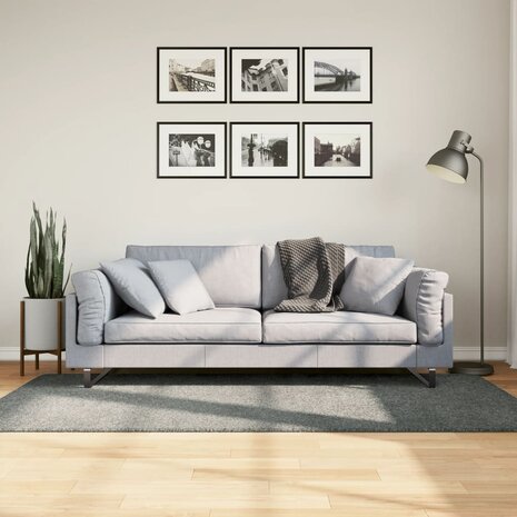 Vloerkleed PAMPLONA shaggy hoogpolig modern 100x200 cm groen 1