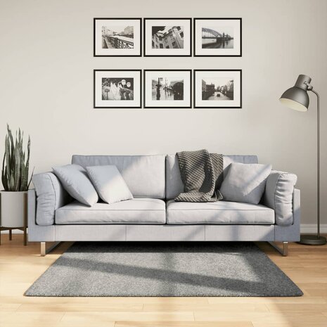 Vloerkleed PAMPLONA shaggy hoogpolig modern 120x120 cm groen 1