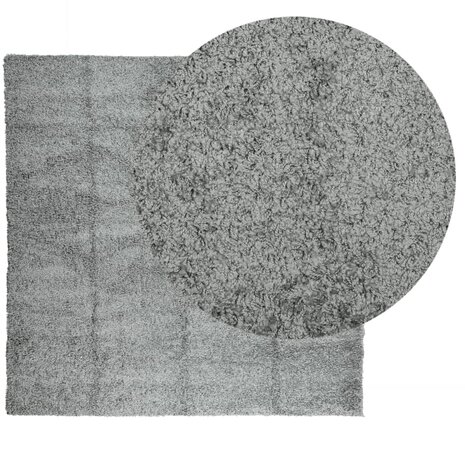Vloerkleed PAMPLONA shaggy hoogpolig modern 120x120 cm groen 3