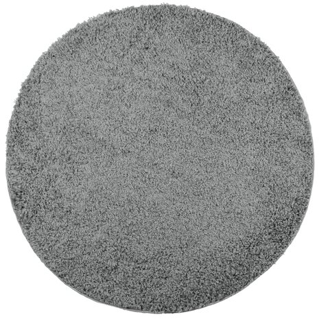 Vloerkleed PAMPLONA shaggy hoogpolig modern Ø 100 cm groen 2