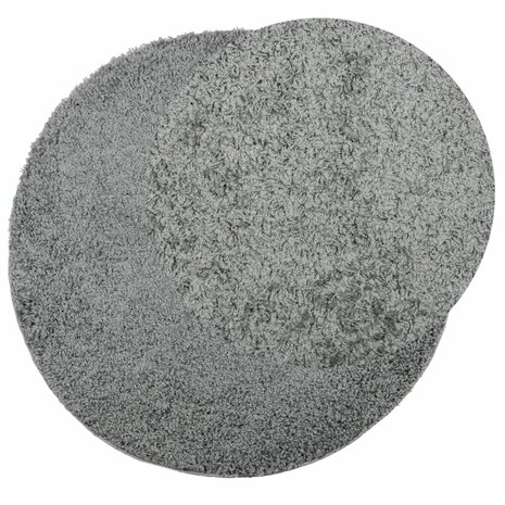 Vloerkleed PAMPLONA shaggy hoogpolig modern Ø 120 cm groen 3