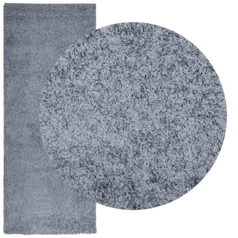 Vloerkleed PAMPLONA shaggy hoogpolig modern 80x200 cm blauw 3