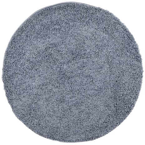 Vloerkleed PAMPLONA shaggy hoogpolig modern Ø 80 cm blauw 2