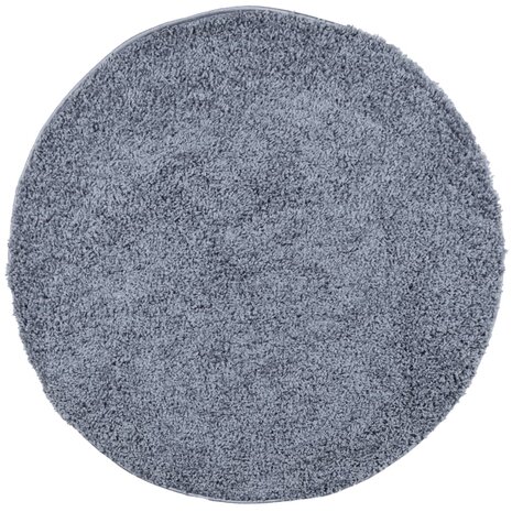 Vloerkleed PAMPLONA shaggy hoogpolig modern Ø 100 cm blauw 2
