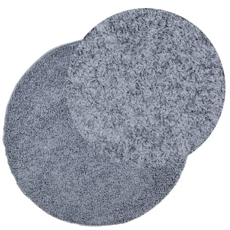 Vloerkleed PAMPLONA shaggy hoogpolig modern Ø 100 cm blauw 3