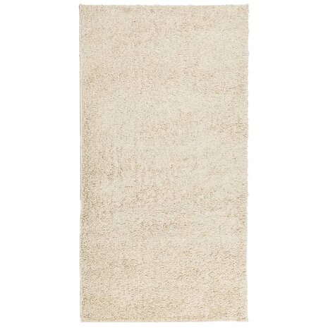 Vloerkleed shaggy hoogpolig modern 80x150 cm goudkleurig 2