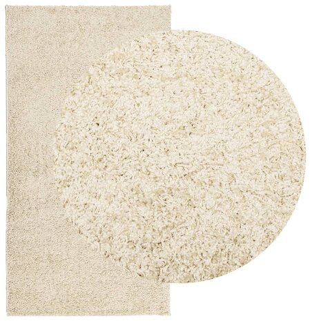 Vloerkleed shaggy hoogpolig modern 80x150 cm goudkleurig 3