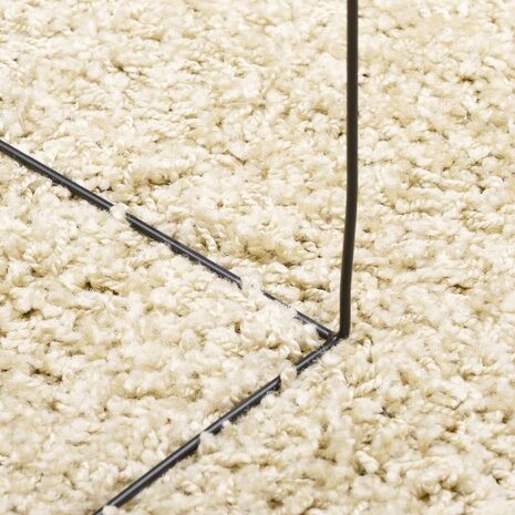 Vloerkleed shaggy hoogpolig modern 80x150 cm goudkleurig 8