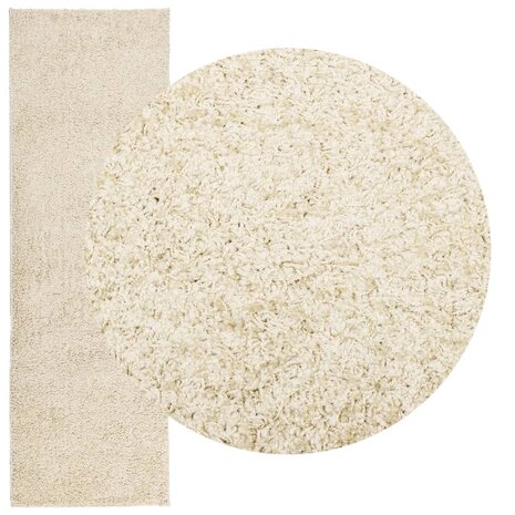 Vloerkleed PAMPLONA shaggy hoogpolig modern 80x250 cm goudkleur 3