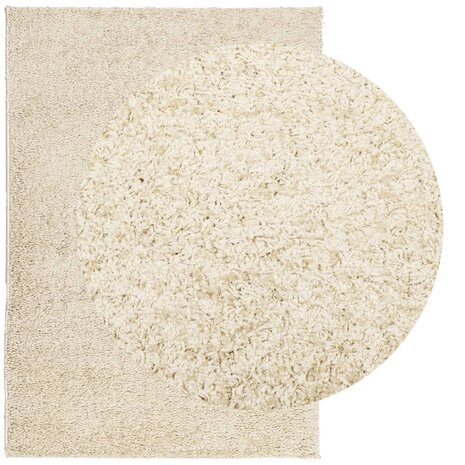 Vloerkleed PAMPLONA shaggy hoogpolig modern 120x170 cm goud 3