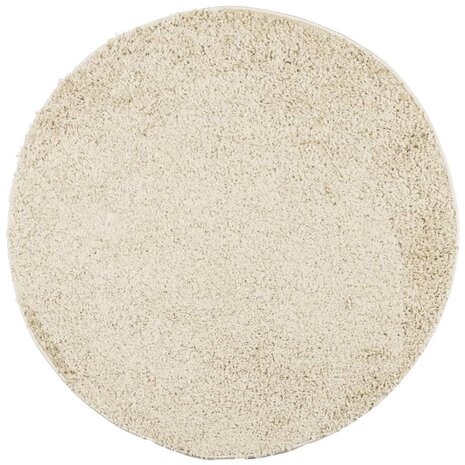 Vloerkleed PAMPLONA shaggy hoogpolig modern Ø 100 cm goudkleur 2