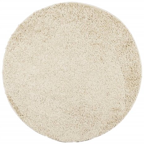 Vloerkleed PAMPLONA shaggy hoogpolig modern Ø 120 cm goudkleur 2