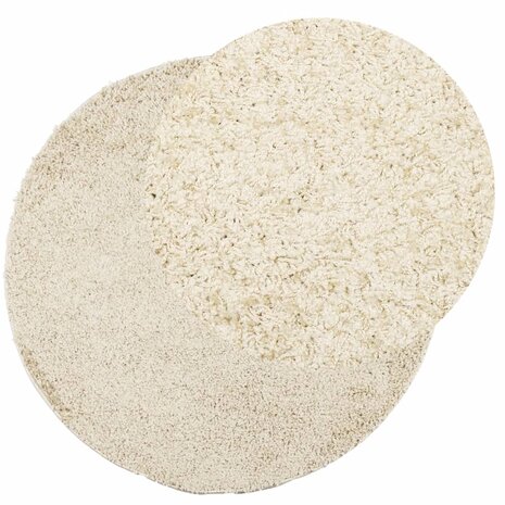 Vloerkleed PAMPLONA shaggy hoogpolig modern Ø 120 cm goudkleur 3