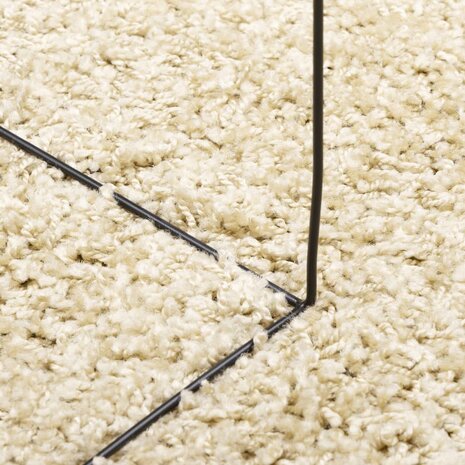 Vloerkleed PAMPLONA shaggy hoogpolig modern Ø 120 cm goudkleur 8