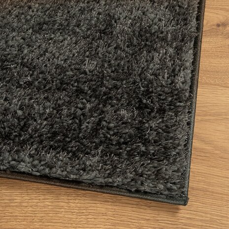 Vloerkleed ISTAN hoogpolig glanzend 120x170 cm antracietkleurig 4