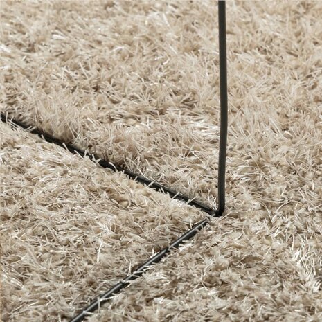Vloerkleed ISTAN hoogpolig glanzend Ø 80 cm beige 8