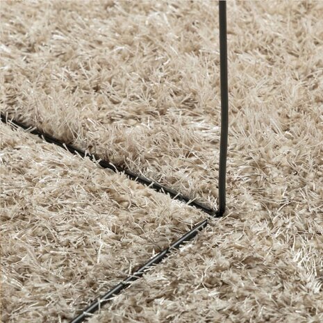 Vloerkleed ISTAN hoogpolig glanzend Ø 100 cm beige 8