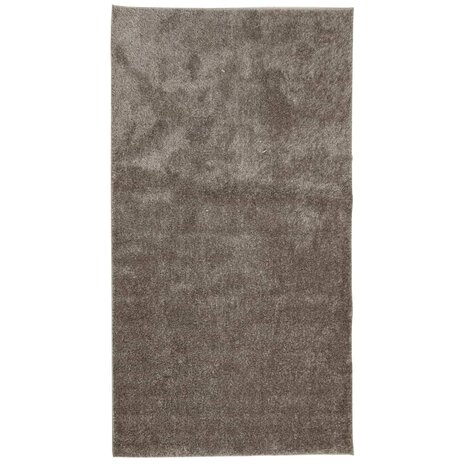 Vloerkleed ISTAN hoogpolig glanzend 80x150 cm grijs 2