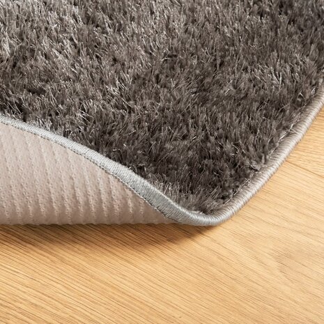 Vloerkleed ISTAN hoogpolig glanzend Ø 80 cm grijs 5