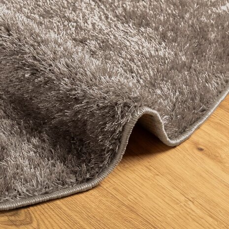 Vloerkleed ISTAN hoogpolig glanzend Ø 80 cm grijs 6