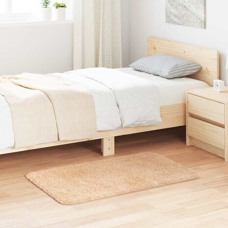 Hoogpolig vloerkleed NAVARRA 60x100 cm polyester beige 1