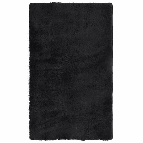 Hoogpolig vloerkleed NAVARRA 60x100 cm polyester zwart 2