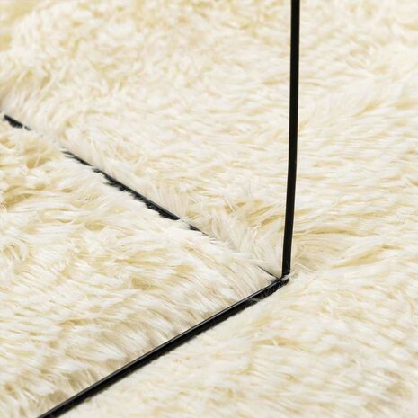 Hoogpolig vloerkleed NAVARRA 60x100 cm polyester crèmekleurig 7