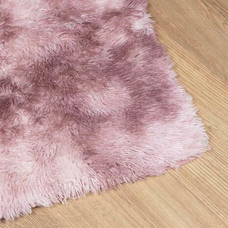 Hoogpolig vloerkleed NAVARRA 60x100 cm polyester stoffig roze 4