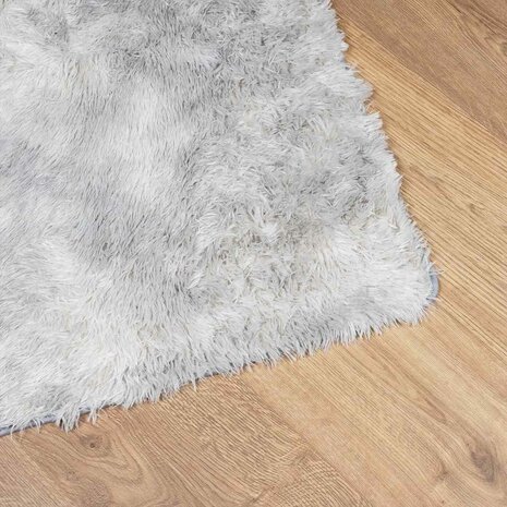 Hoogpolig vloerkleed NAVARRA 60x100 cm polyester lichtgrijs 4