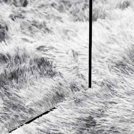 Hoogpolig vloerkleed NAVARRA 60x100 cm polyester lichtgrijs 7