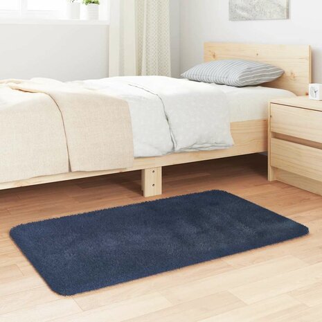Hoogpolig vloerkleed NAVARRA 60x100 cm polyester marineblauw 3