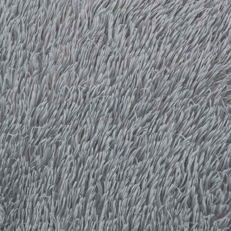 Hoogpolig vloerkleed NAVARRA 60x100 cm polyester zilvergrijs 9