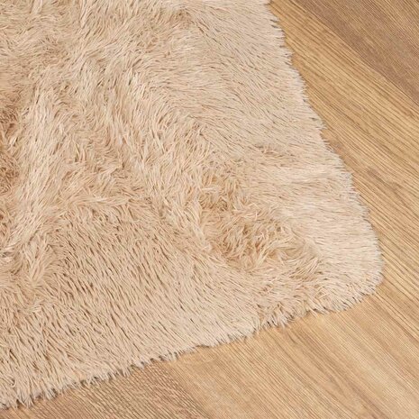 Hoogpolig vloerkleed NAVARRA 80x150 cm polyester beige 4