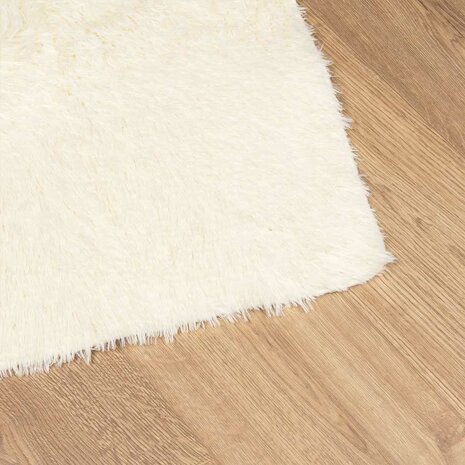 Hoogpolig vloerkleed NAVARRA 80x150 cm polyester crèmekleurig 4