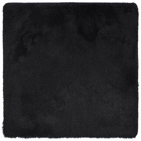 Hoogpolig vloerkleed NAVARRA 120x120 cm polyester zwart 2