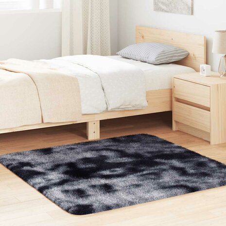 Hoogpolig vloerkleed NAVARRA 120x120 cm polyester donkergrijs 1