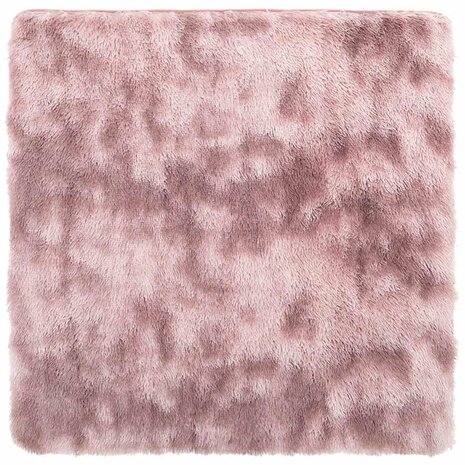 Hoogpolig vloerkleed NAVARRA 120x120 cm polyester stoffig roze 2