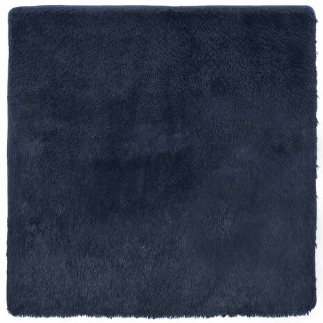 Hoogpolig vloerkleed NAVARRA 120x120 cm polyester marineblauw 2
