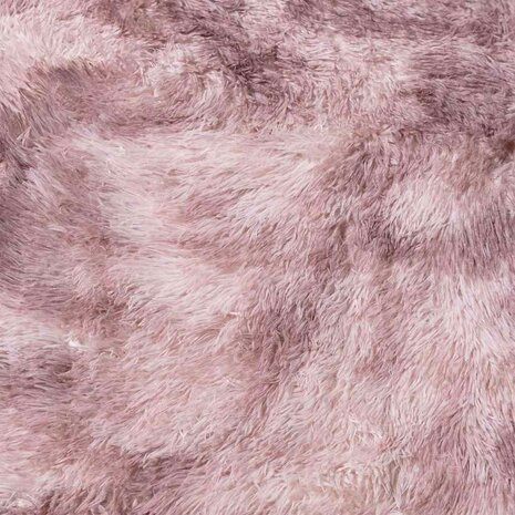 Hoogpolig vloerkleed NAVARRA 100x100 cm polyester stoffig roze 9
