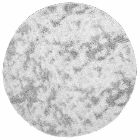 Hoogpolig vloerkleed NAVARRA 100x100 cm polyester lichtgrijs 2