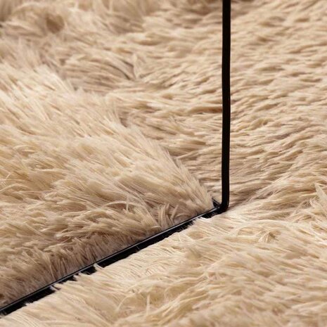 Hoogpolig vloerkleed NAVARRA 120x120 cm polyester beige 7