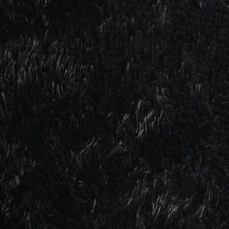 Hoogpolig vloerkleed NAVARRA 120x120 cm polyester zwart 9